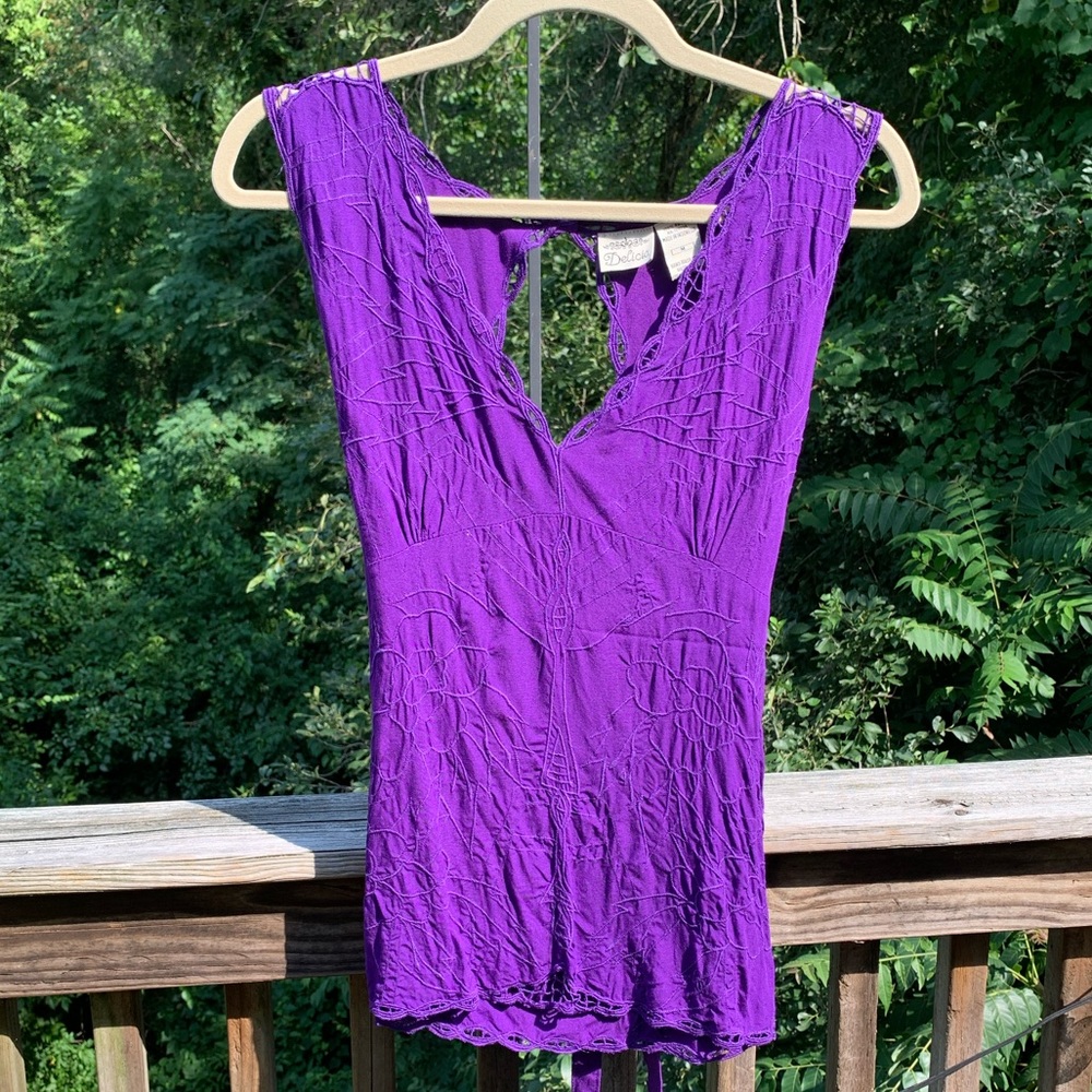 Delicia Embroidered Tank Top | Medium